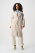 Wool Blend Plaid Reversible Boxy Coat- Oatmeal/Multi