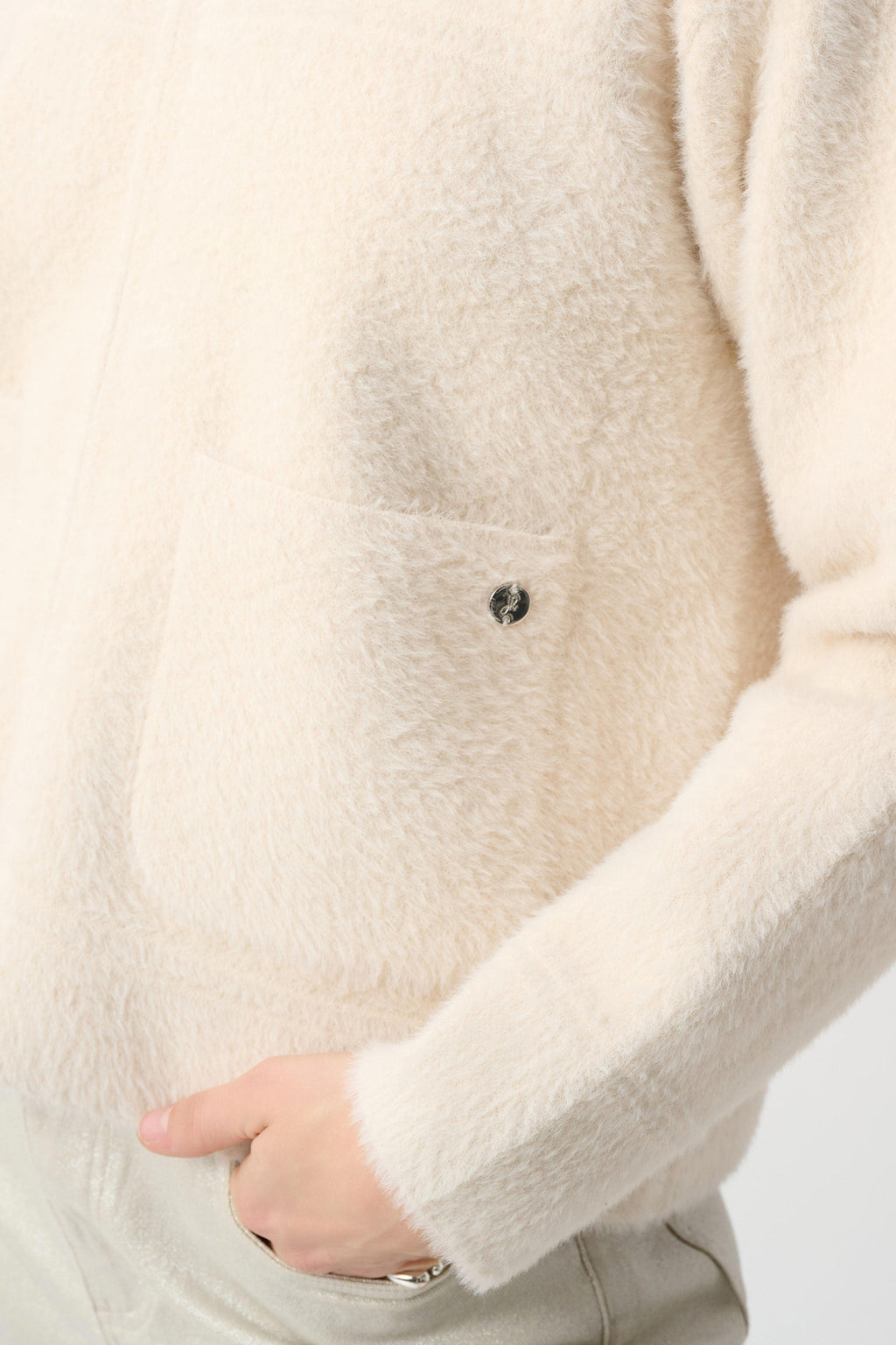 Detachable Faux Fur Collar Jacket- Birch