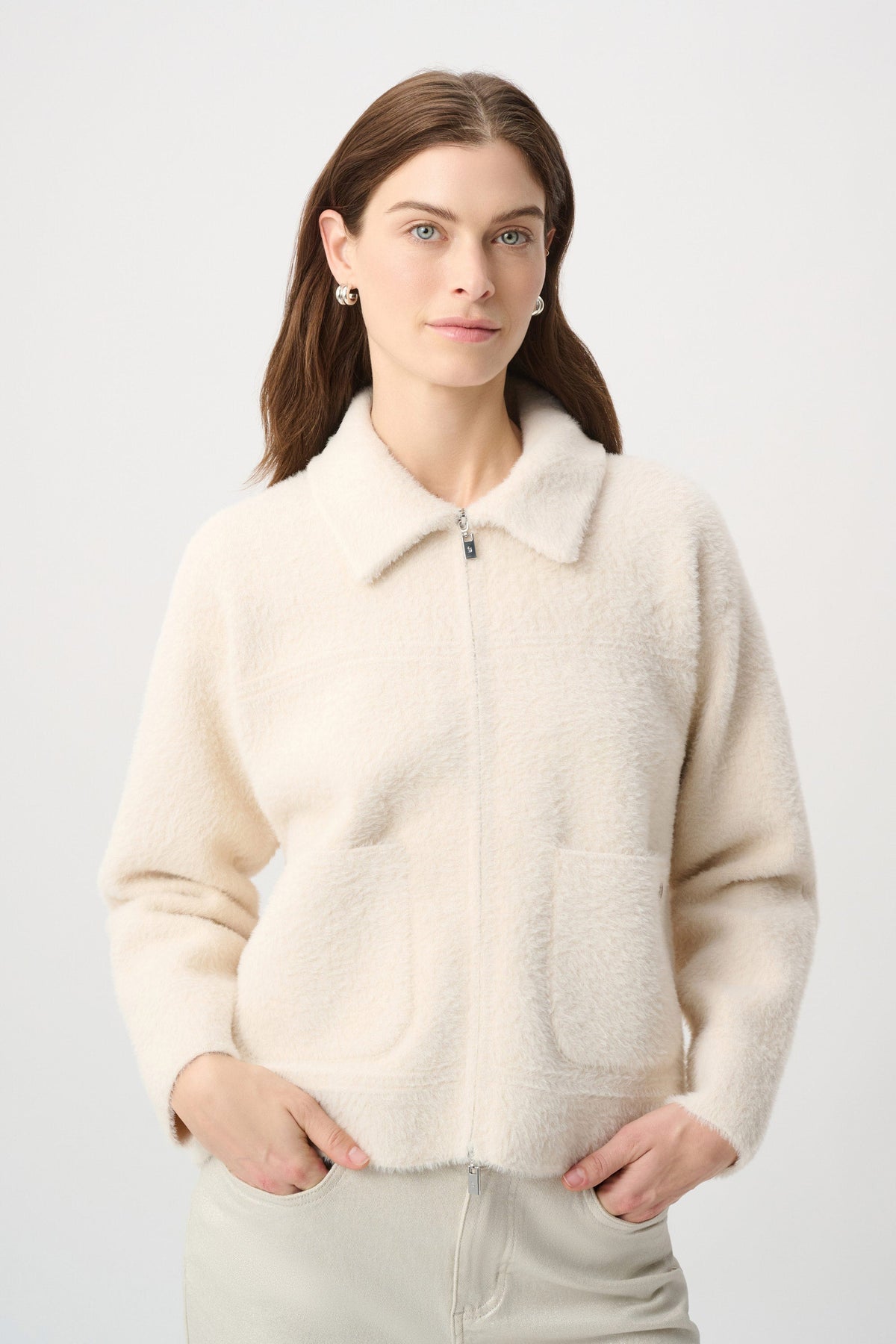 Detachable Faux Fur Collar Jacket- Birch
