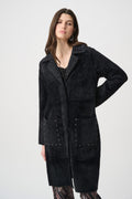 Studded Sweater Coat- Black