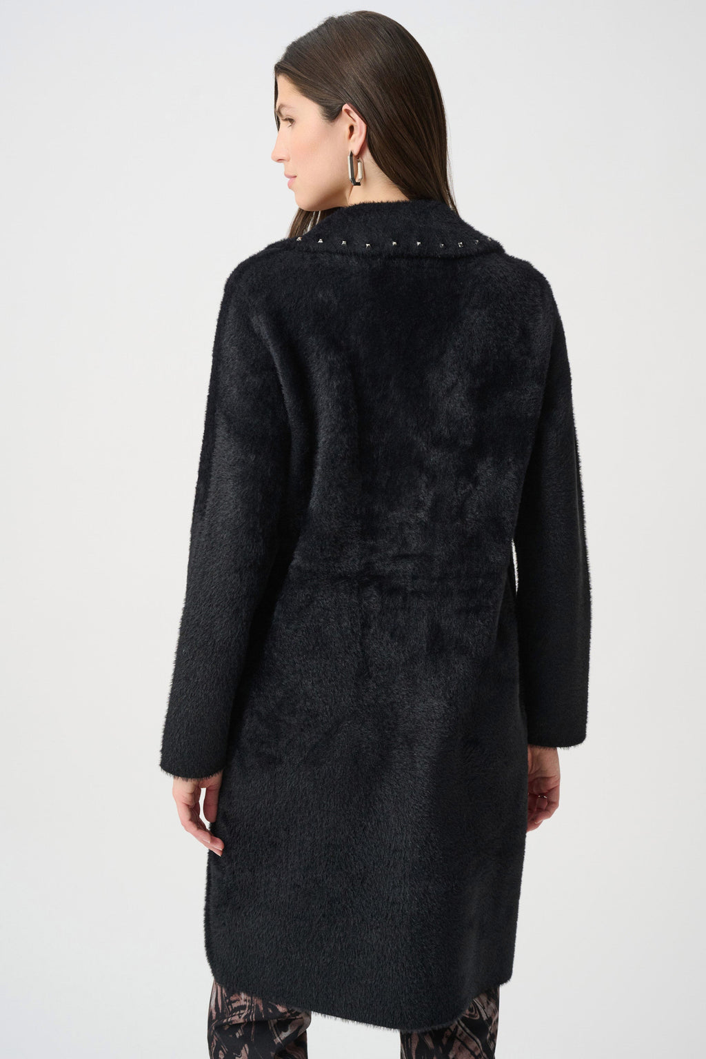 Studded Sweater Coat- Black