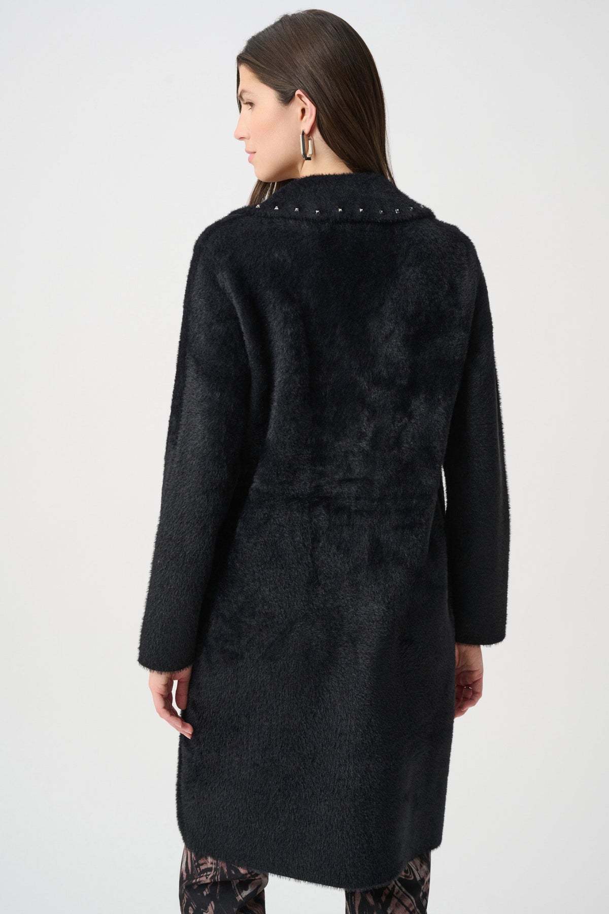 Studded Sweater Coat- Black