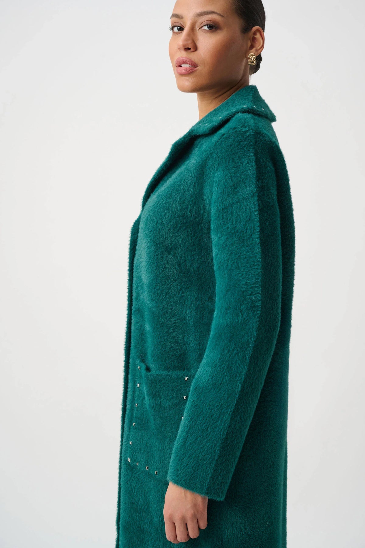 Studded Sweater Coat- Ivy