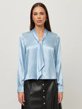 Patty Tie-Neck Top- Glacier