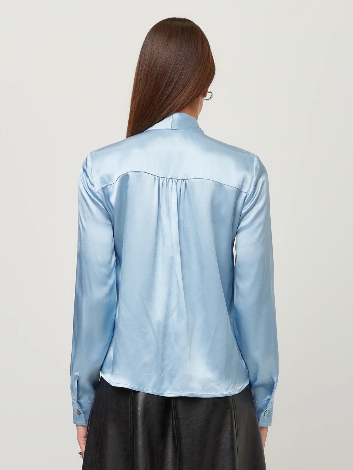 Patty Tie-Neck Top- Glacier