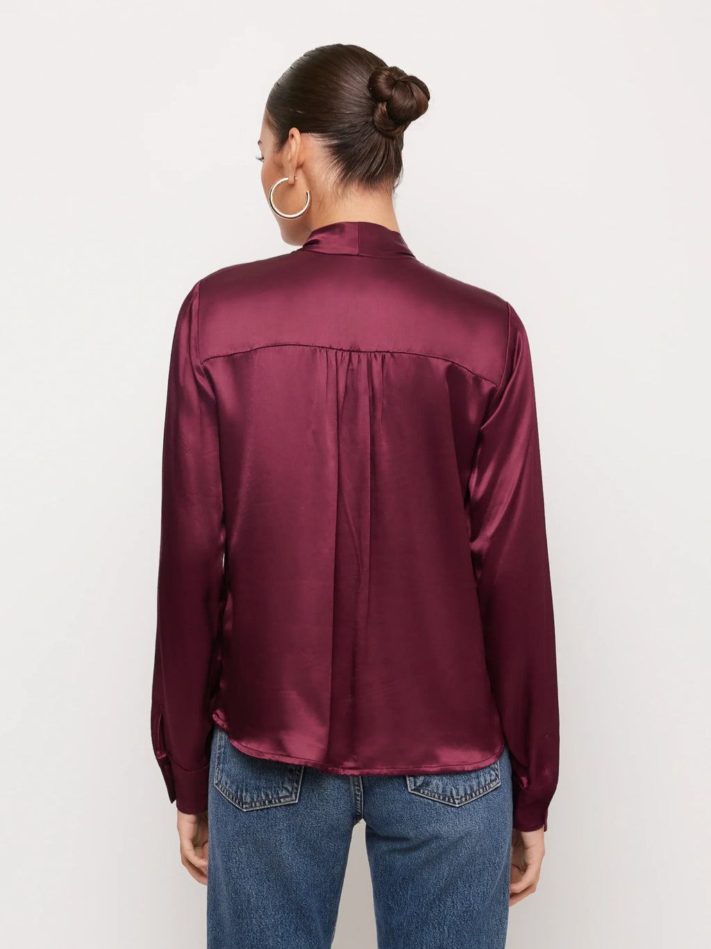 Patty Tie-Neck Top- Merlot