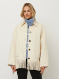Yara Fringe Jacket- Cream