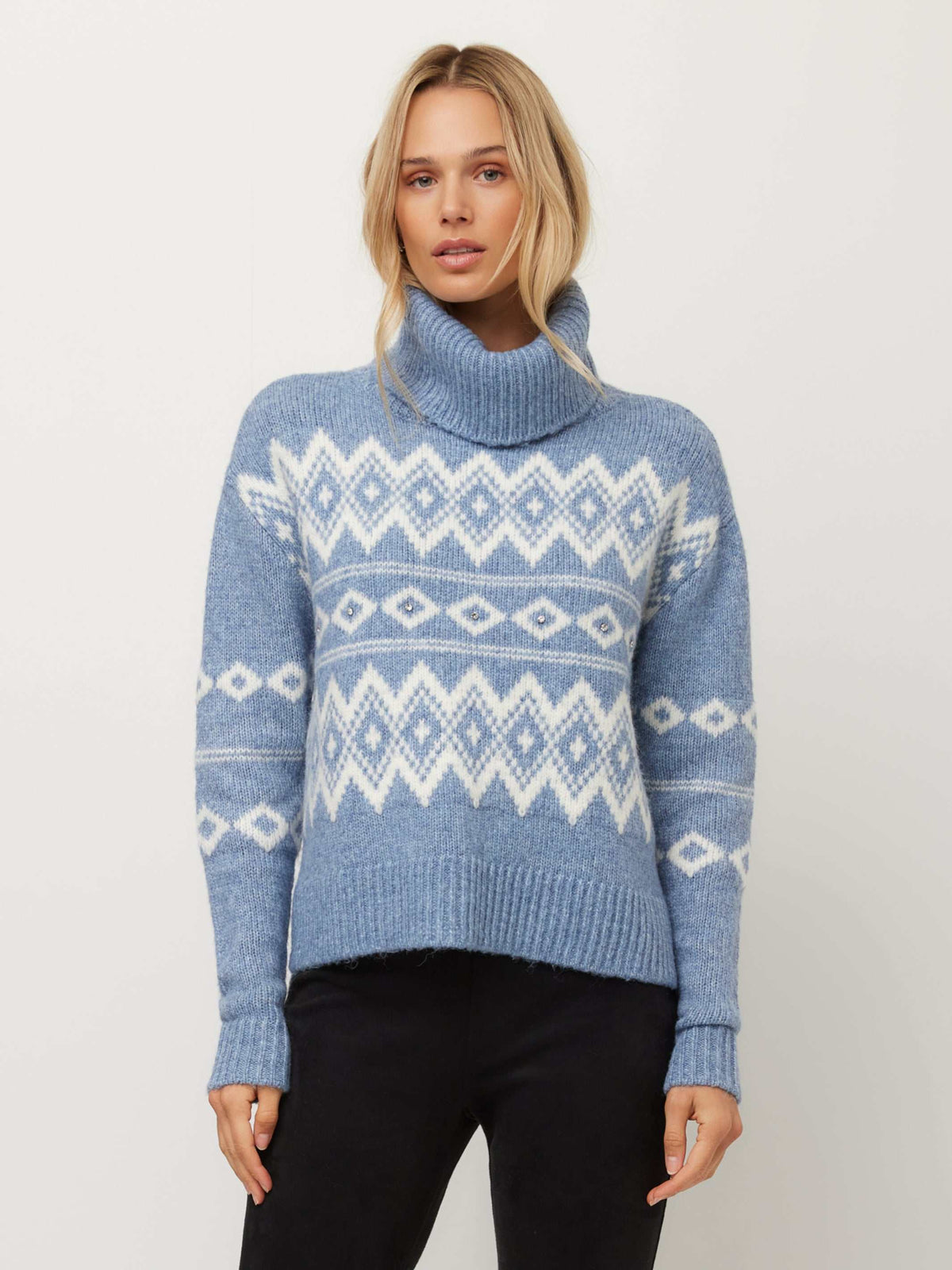 Esther Jacquard Sweater- Chambray