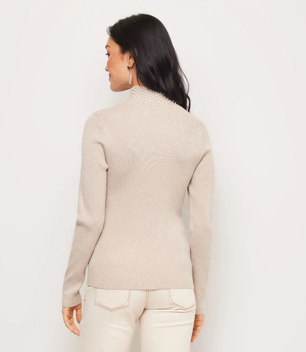 Pearl Turtleneck Sweater- Oatmeal