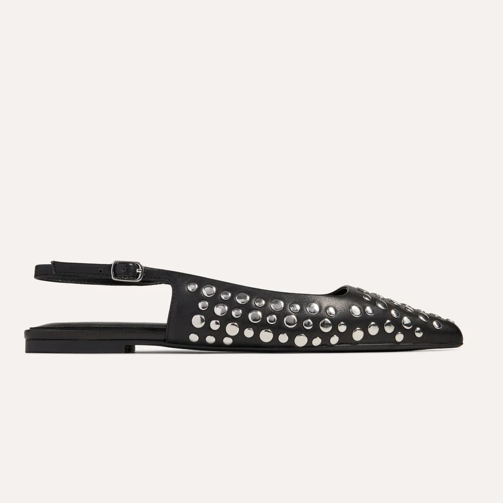 Bedford Flat- Black w/Silver Studs