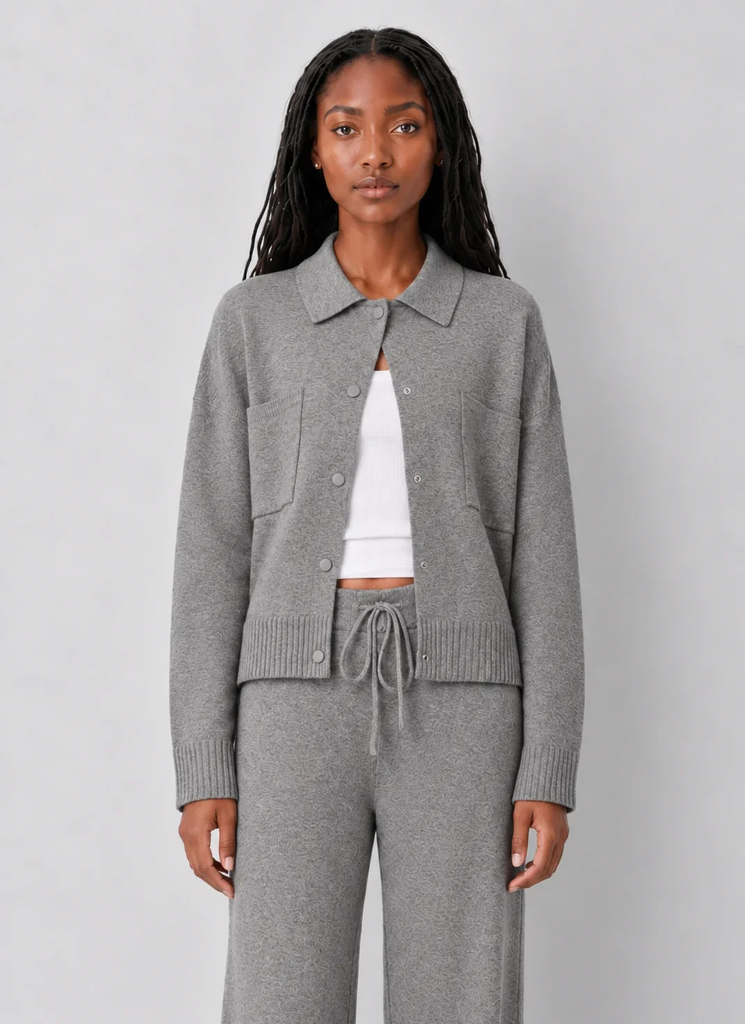 Slowdown Sweater Jacket- Classic Heather Grey