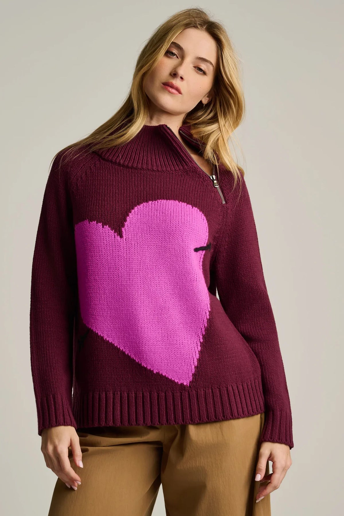 Take Aim Sweater- Wine