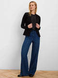 Elegant Knit Tailored Blazer- Black Onyx
