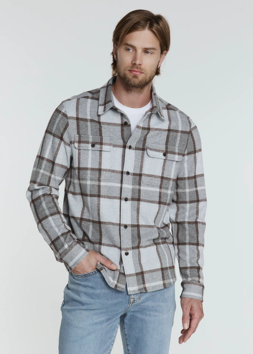 Generation™ Stretch Long Sleeve Shirt- Ice Blue