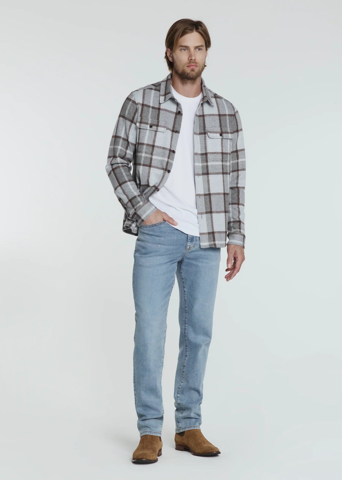 Generation™ Stretch Long Sleeve Shirt- Ice Blue