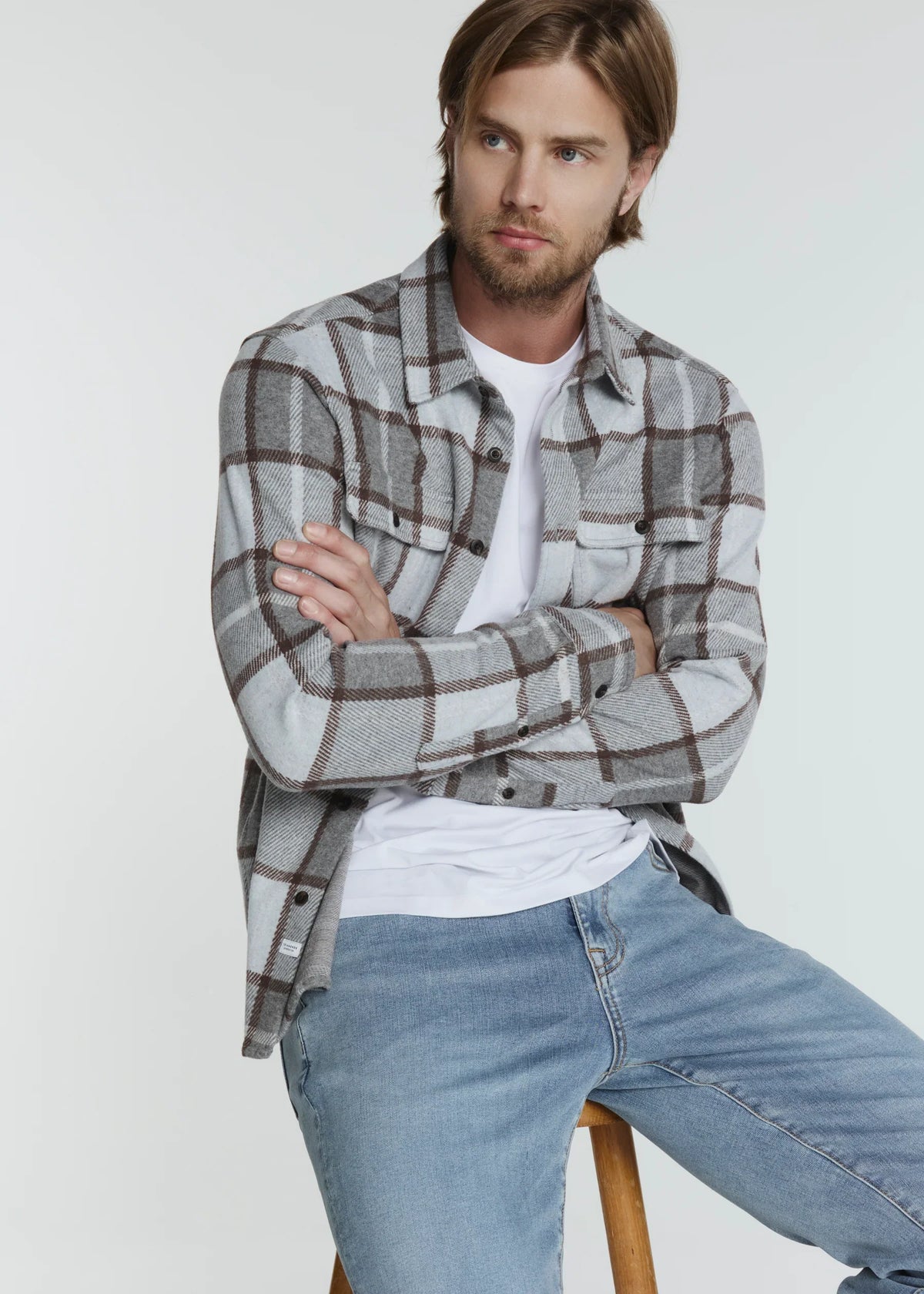 Generation™ Stretch Long Sleeve Shirt- Ice Blue
