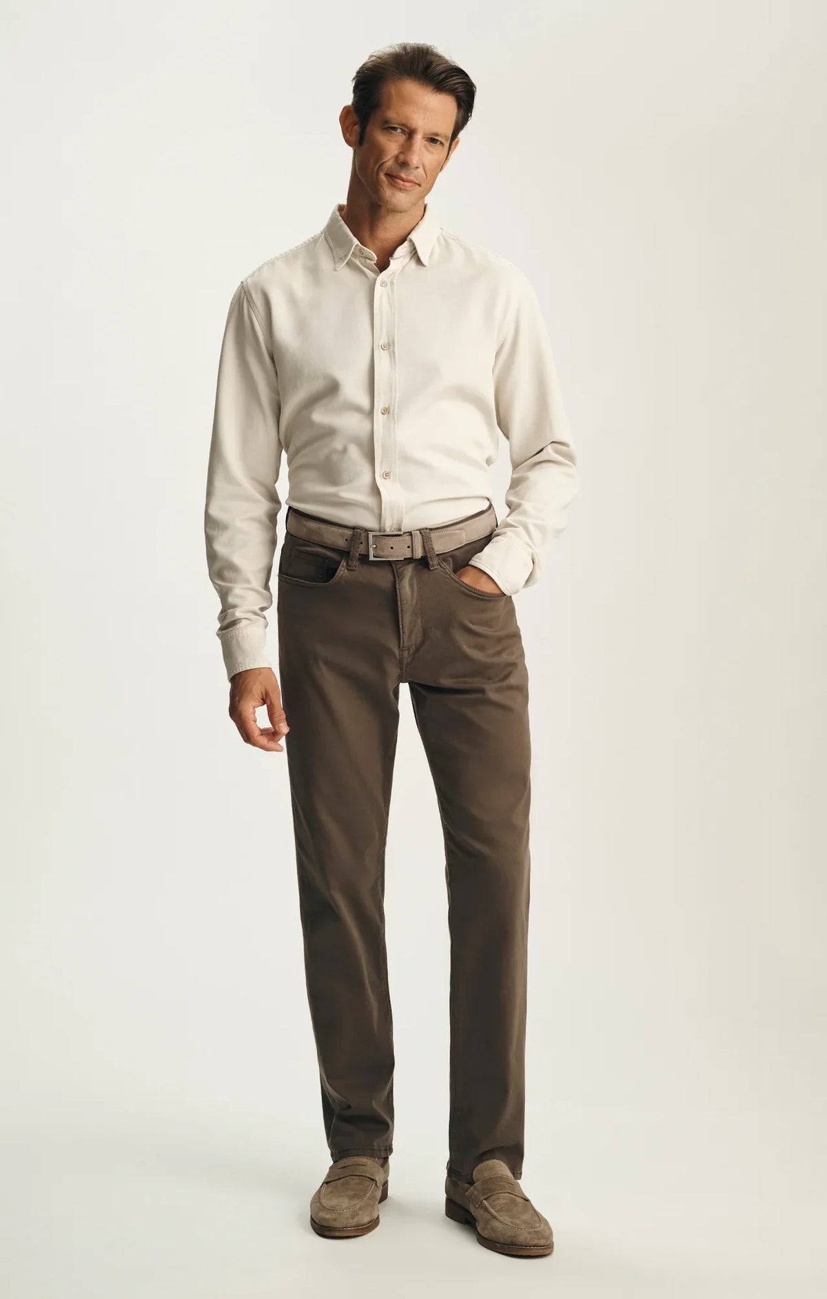Charisma Relaxed Straight Pants- Hardwood Twill