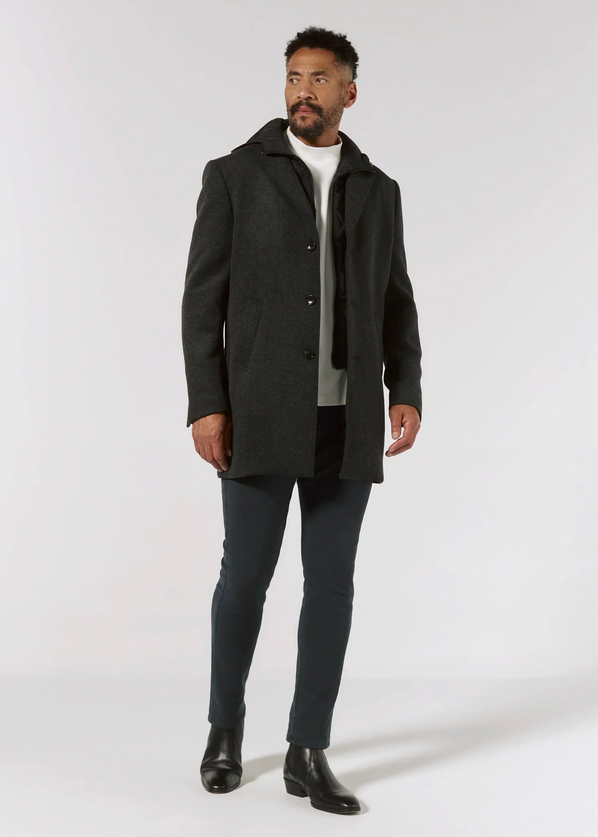 The Midtown Overcoat- Charcoal