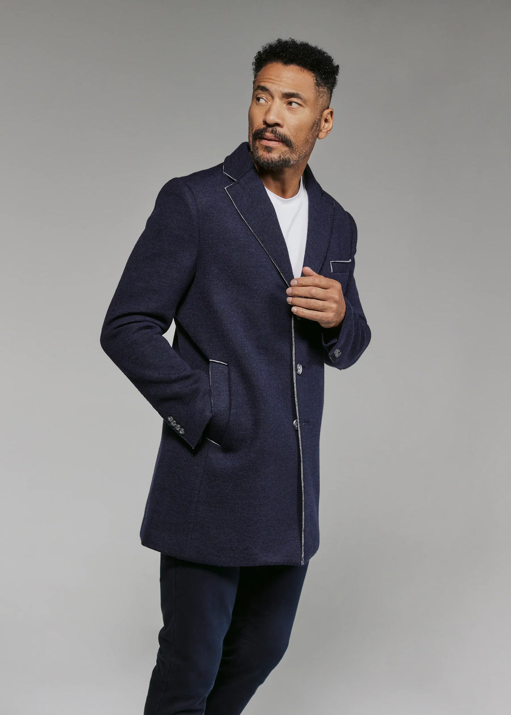 The Midtown Overcoat- Navy