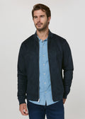 Dylan Suede Jacket- Petrol Navy