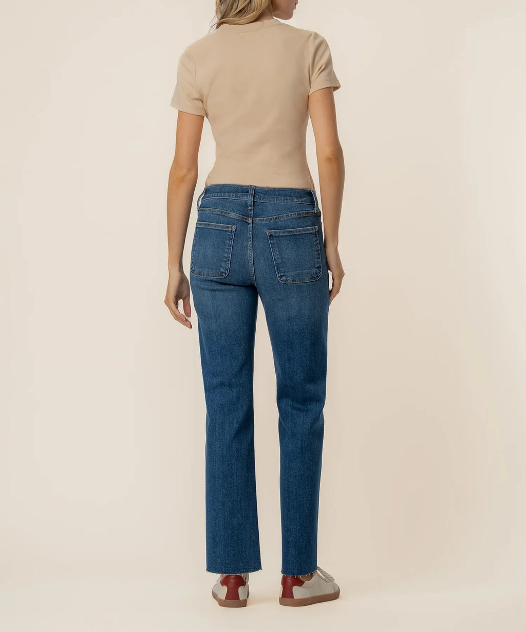 Avery High Rise Straight Leg- Fortune w/Dark Base
