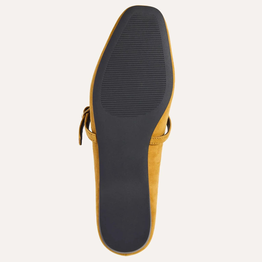 Lily Flat- Ochre Suede