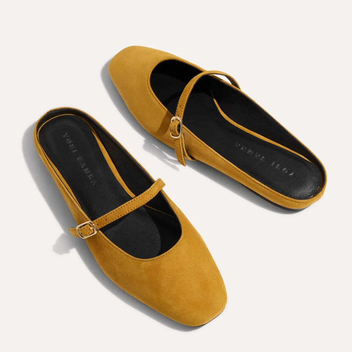 Lily Flat- Ochre Suede