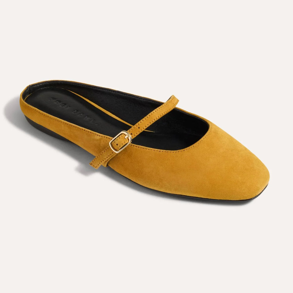 Lily Flat- Ochre Suede