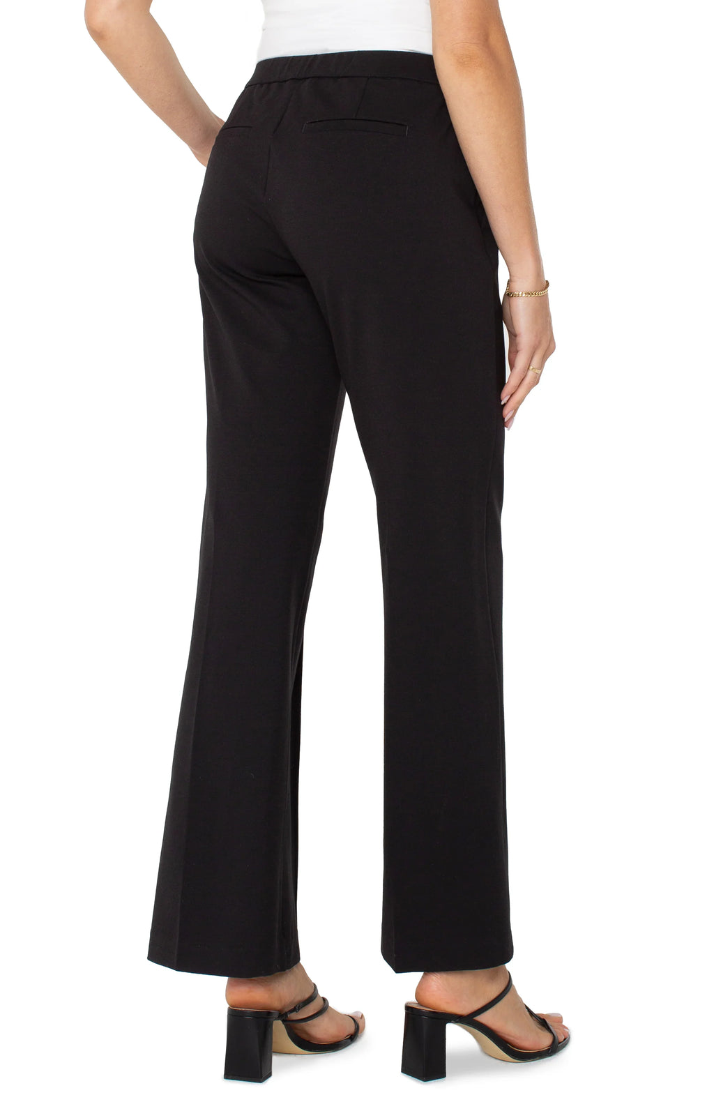 Kayla Wide Leg Pull-on Trouser- Brown Truffle