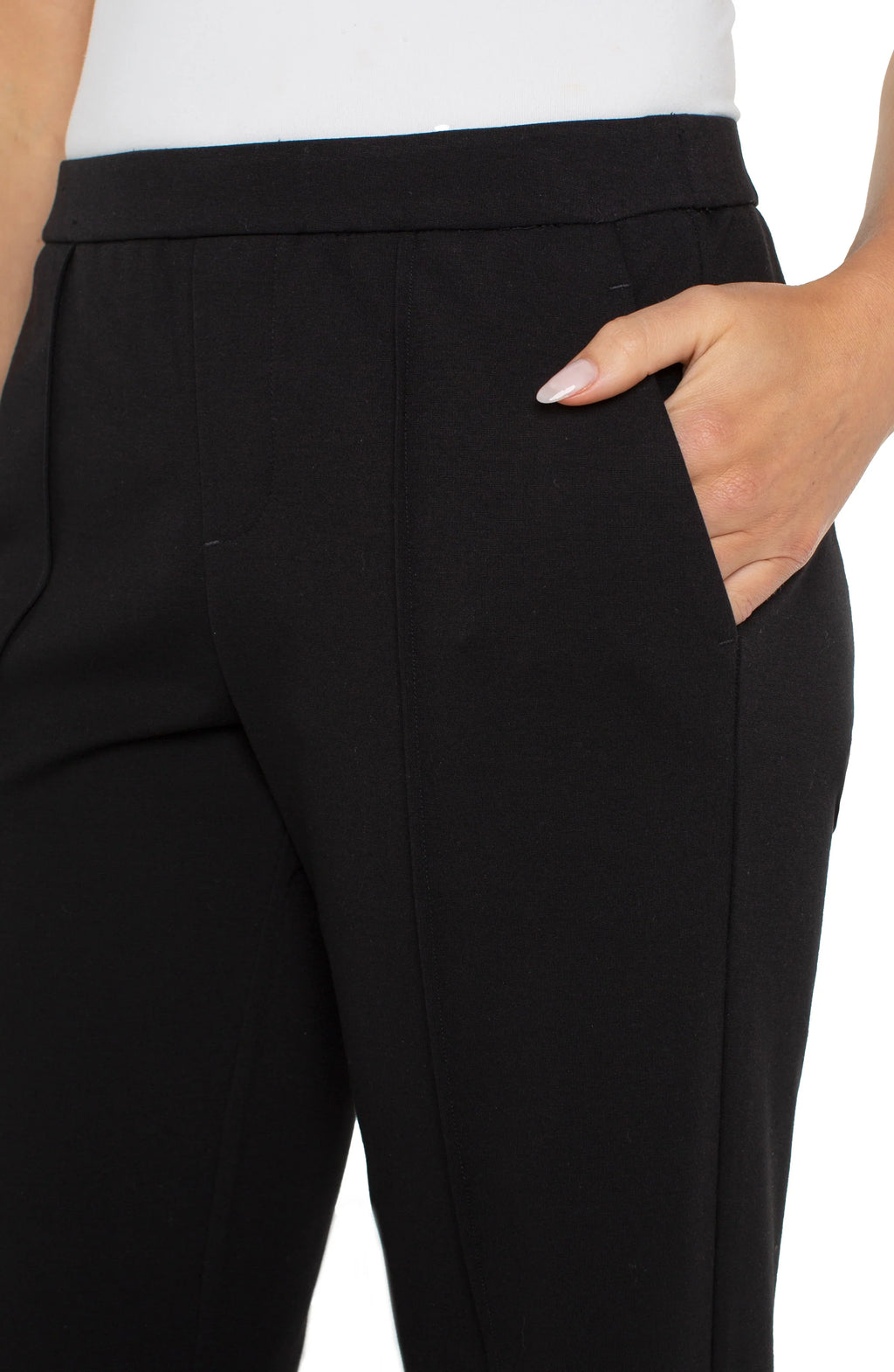 Kayla Wide Leg Pull-on Trouser- Brown Truffle