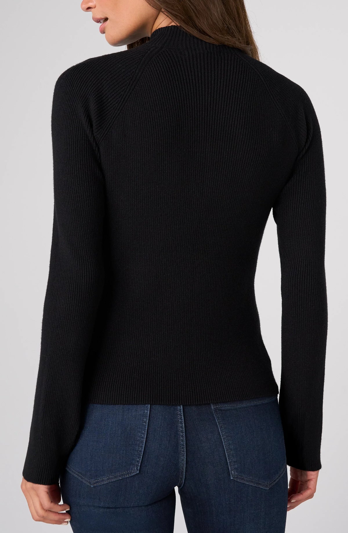 Long Sleeve Turtleneck Sweater- Black