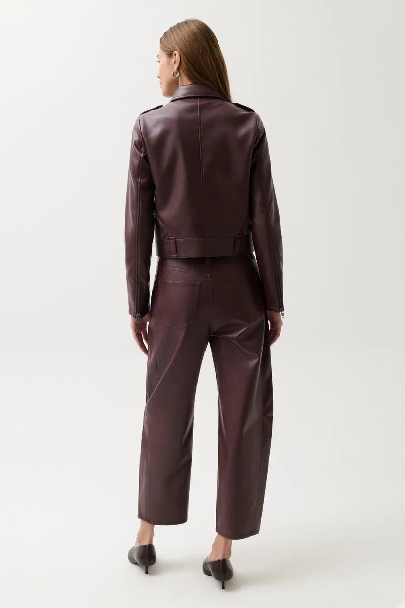 Eli High Rise Barrel Jean- Cabernet