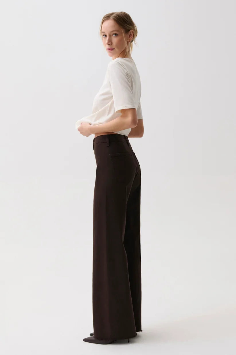 Penny High Rise Wide Leg Jean- Mocha