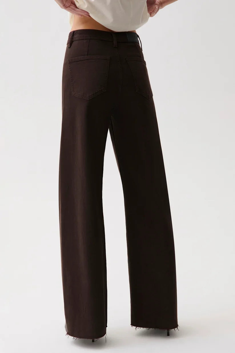 Penny High Rise Wide Leg Jean- Mocha