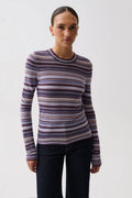 Madison Knit Long Sleeve Top- Lovina Stripe