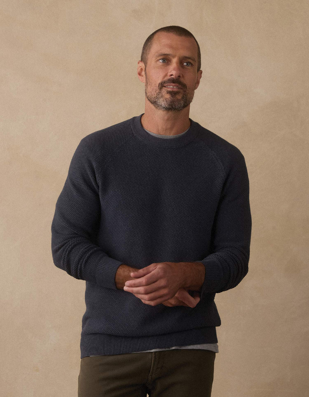 Coolmax Textured Crewneck Sweater- Waterloo