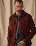 Comfort Terry Shirt Jacket- Spiced Brandy