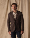 Stretch Knit Blazer- Brown