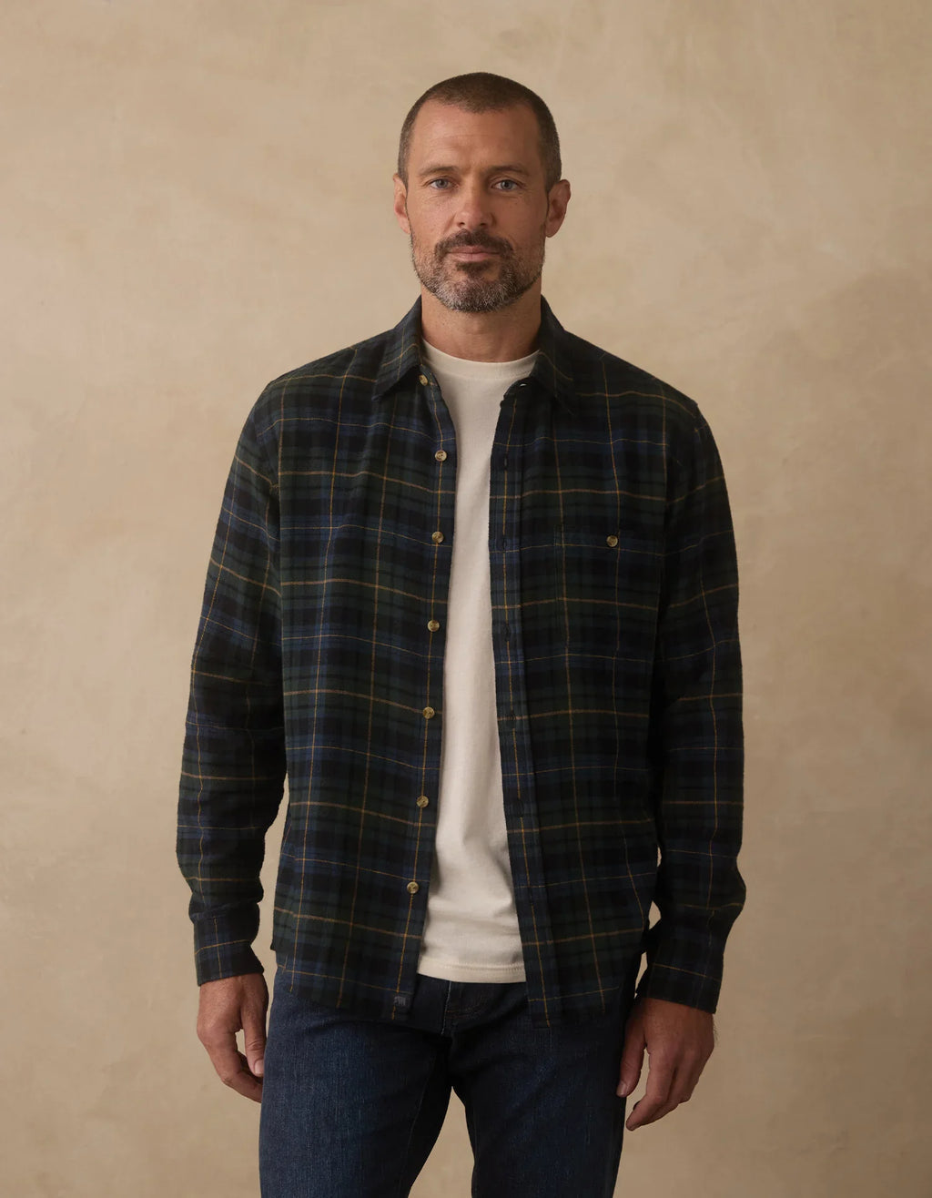 Hudson Double Brushed Flannel- Clover Plaid