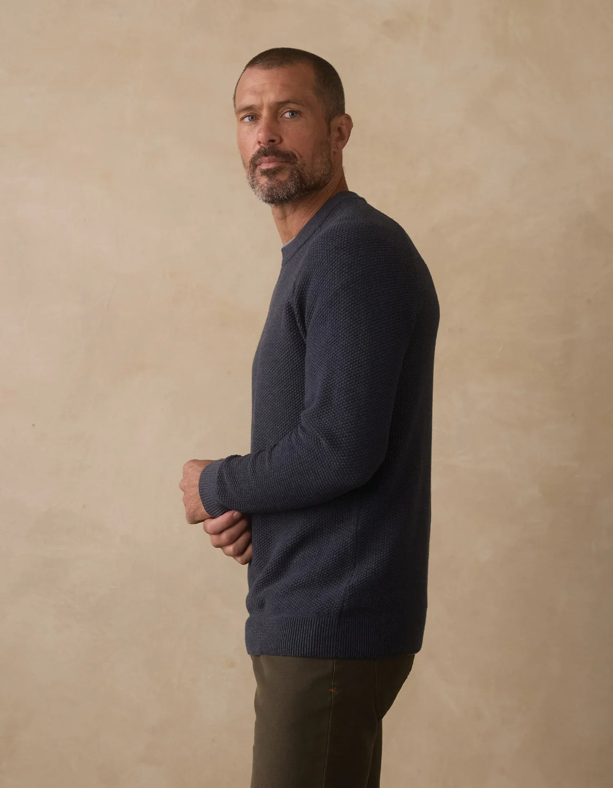 Coolmax Textured Crewneck Sweater- Waterloo