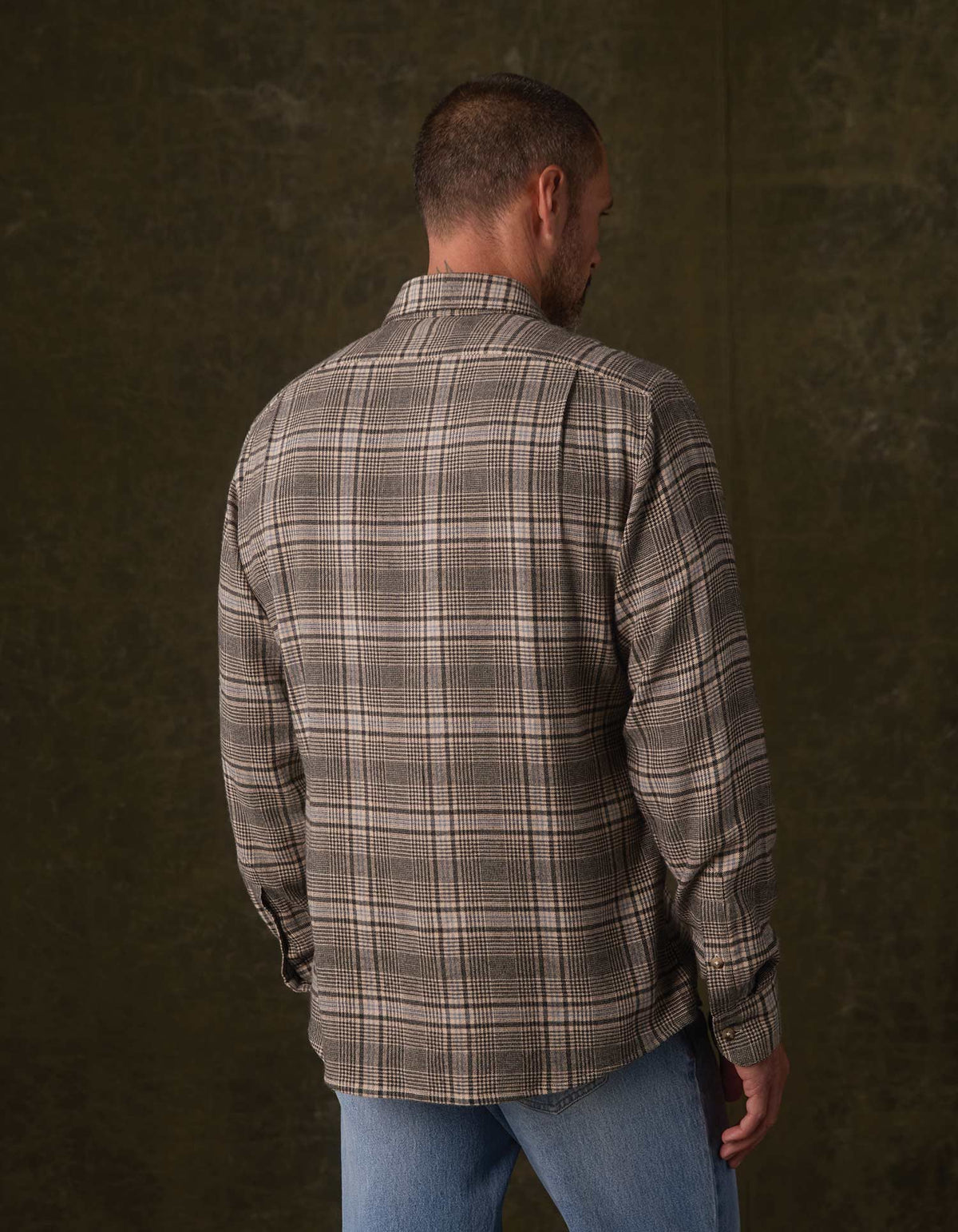 Owen Lightweight Button Up - Slate Blue Plaid