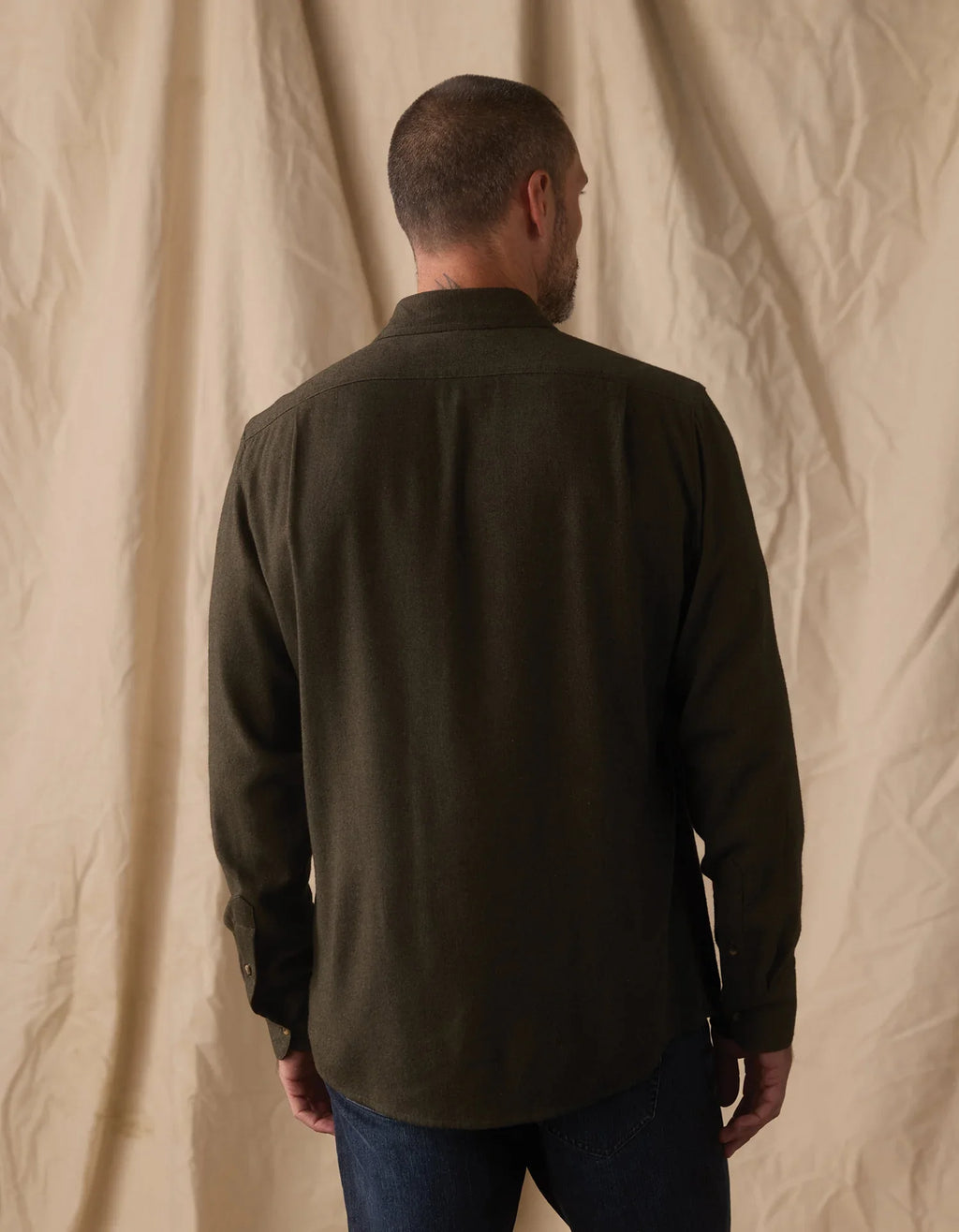 Owen Lightweight Button Up- Dark Olive