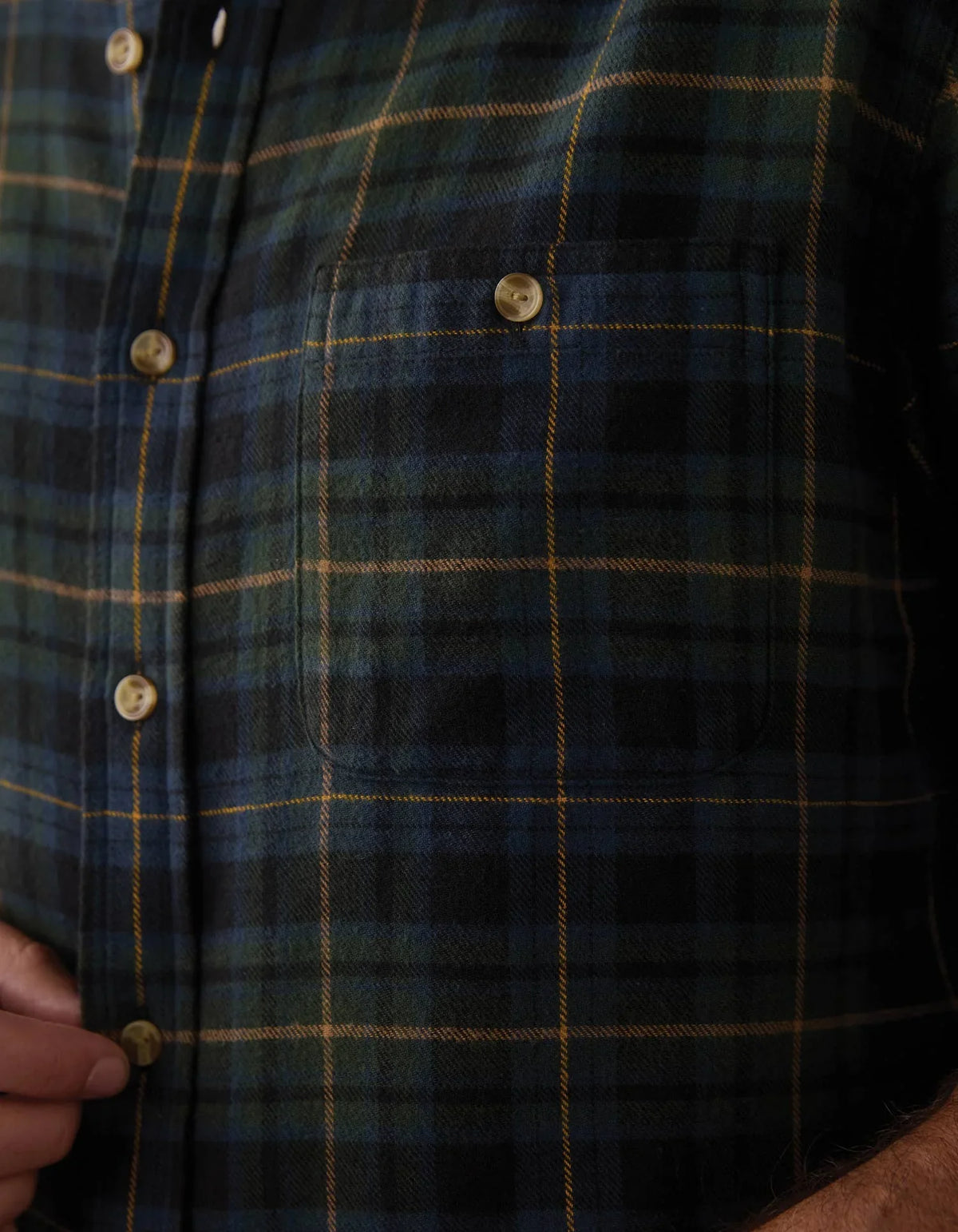 Hudson Double Brushed Flannel- Clover Plaid