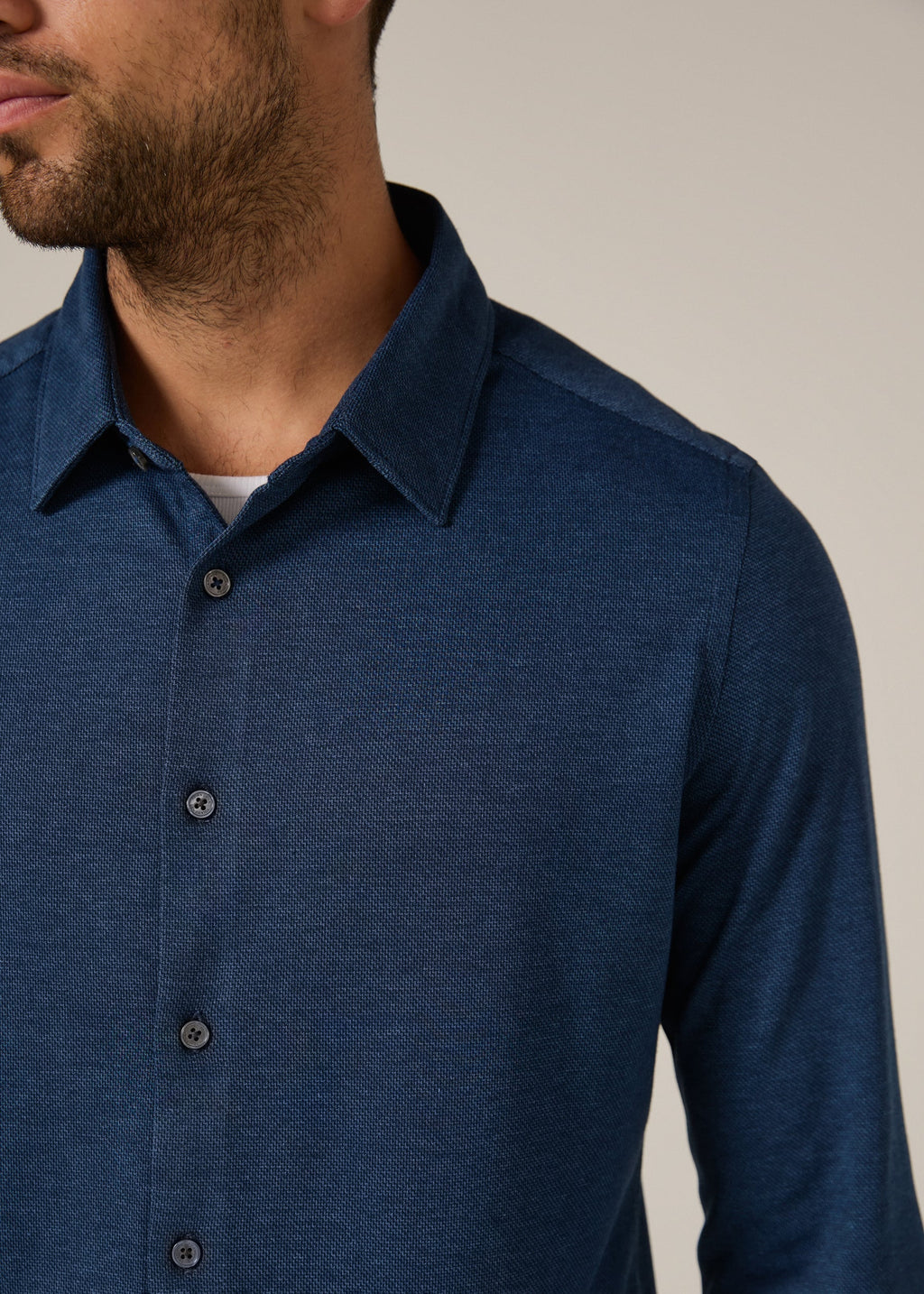 Bowery Long Sleeve Shirt- Navy