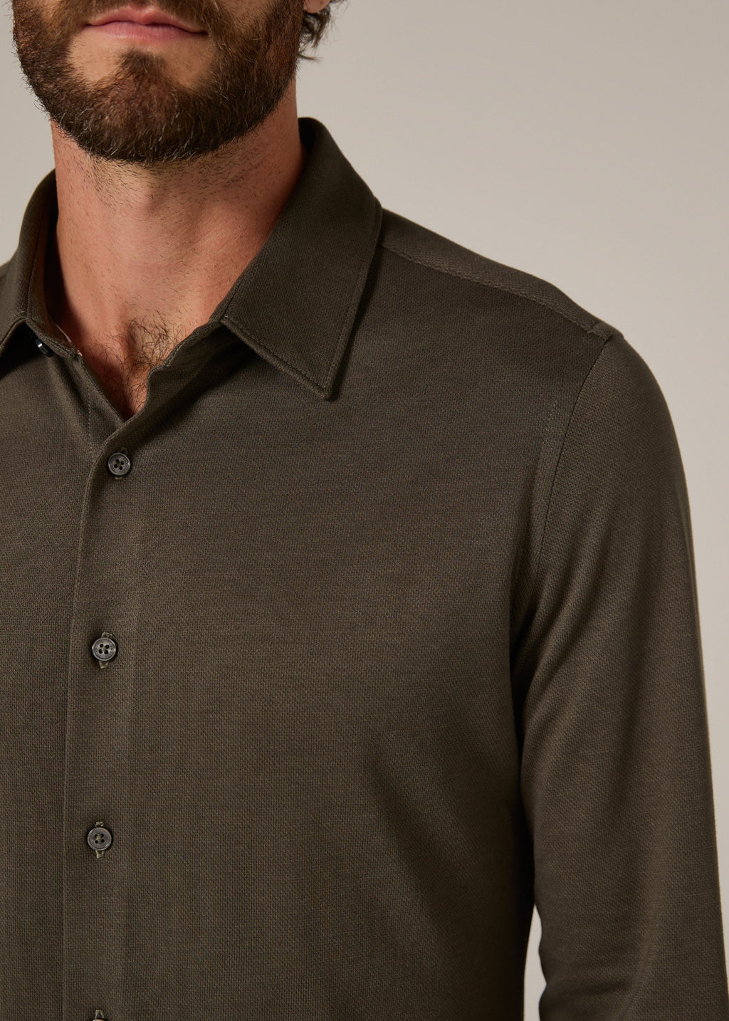 Bowery Long Sleeve Shirt- Olive