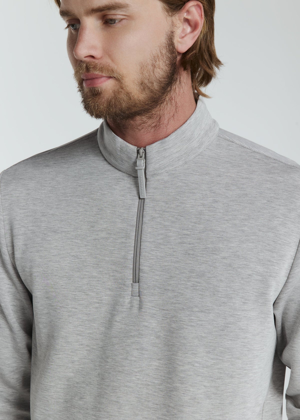 Rev Quarter Zip- Heather Grey