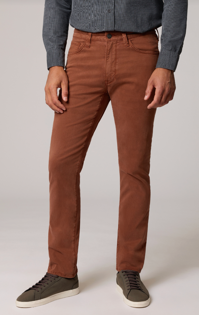 Charisma Relaxed Straight Pants- Terracotta Twill