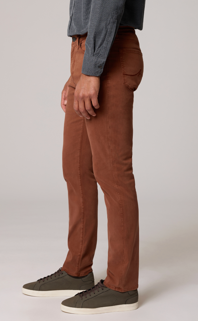 Charisma Relaxed Straight Pants- Terracotta Twill