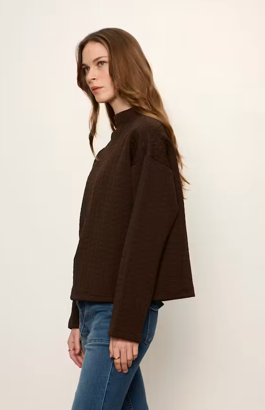 Sadie Quilted Top- Espresso Martini
