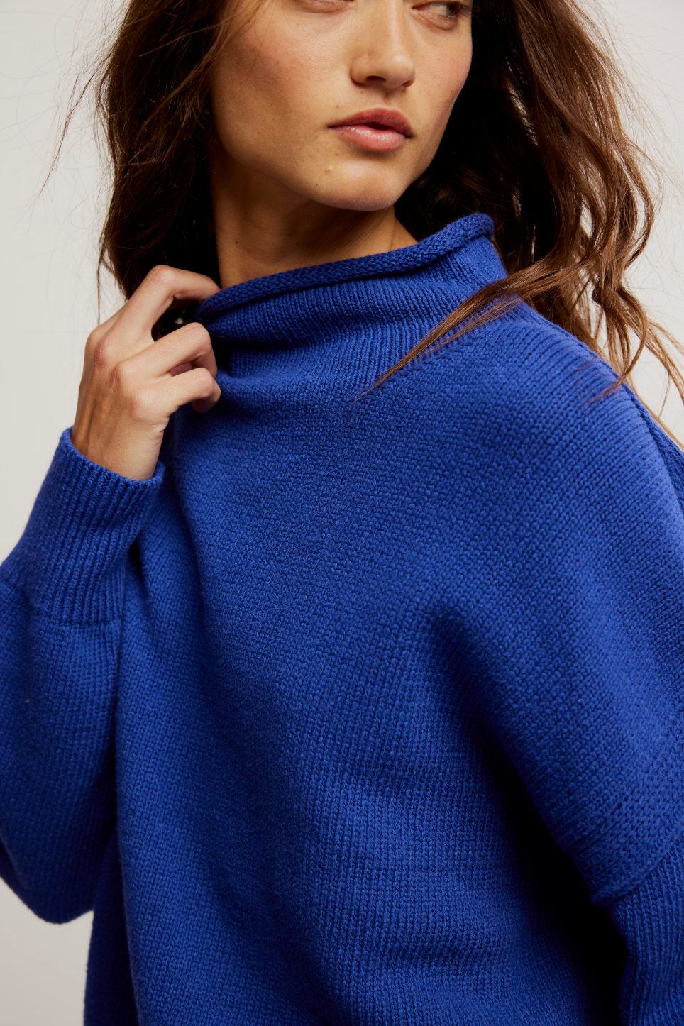 Torres Roll Neck Sweater- Skipper Blue